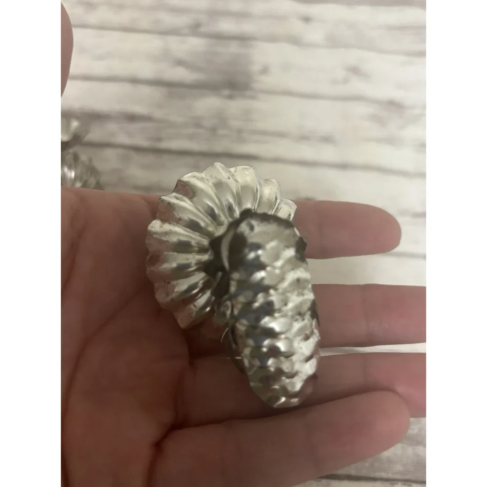 VINTAGE CHRISTMAS TREE CANDLE CLIPS / SET of 9 / SILVER CANDLE HOLDERS